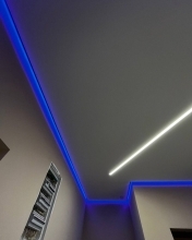 Выполненная работа - Потолок Descor premium с RGB лентой Dumlight